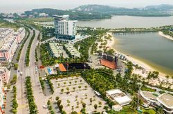 Nhìn từ trên cao sân khấu Hoa hậu Việt Nam bên bãi biển Đồ Sơn