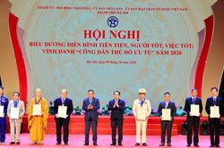 Hà Nội vinh danh 9 Công dân Thủ đô ưu tú năm 2026