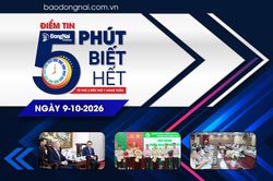 Điểm tin '5 phút biết hết' sáng 9-10: Thúc đẩy mối quan hệ hợp tác phát triển giữa doanh nghiệp Đồng Nai với Belarus