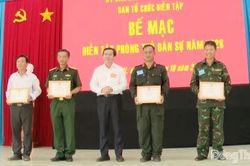 Xã Tân Thới tổ chức thành công diễn tập phòng thủ dân sự