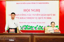 Ban Tuyên giáo Tỉnh ủy Khánh Hòa tổ chức giao ban công tác tuyên giáo quý III
