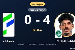 Thắng đậm Al-Fateh 4-0, Al-Ahli Jeddah vươn lên hạng sáu Pro League