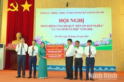 Xã Yên Mô phát động ủng hộ Quỹ “Đền ơn đáp nghĩa” và Quỹ “An sinh xã hội” năm 2026