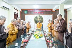 Thanh Hóa: Ban Trị sự Phật giáo tỉnh tổ chức phiên họp định kỳ tại chùa Đại Bi