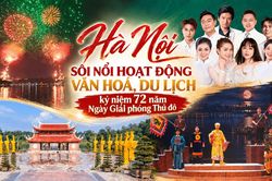 Hà Nội lần đầu trình diễn pháo hoa nước dịp 10/10