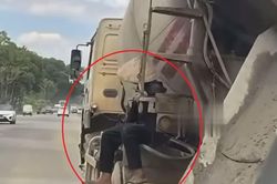 Tài xế bị phạt 28 triệu đồng vì để người đu bám trên xe bồn, biển số bị che lấp