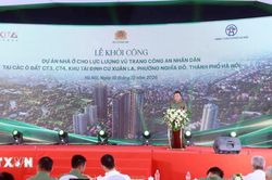 Hà Nội: Khởi công dự án nhà ở cho lực lượng Công an nhân dân tại Khu tái định cư Xuân La