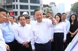 Tổng Bí thư, Chủ tịch nước Tô Lâm kiểm tra tiến độ công trình trọng điểm ở TP Hà Nội