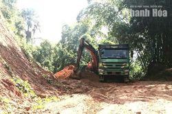 Nước rút thi công cầu cứng bắc qua sông Luồng