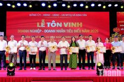 Xã Định Tân tôn vinh doanh nghiệp, doanh nhân tiêu biểu