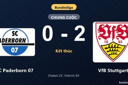 Thống kê trận đấu SC Paderborn 07 0-2 VfB Stuttgart: Chris Führich tỏa sáng, VfB Stuttgart giành trọn 3 điểm