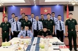 Đồn Biên phòng cửa khẩu Pác Bó (Việt Nam) hội đàm với Trạm Kiểm tra Biên phòng xuất nhập cảnh Bình Mãng (Trung Quốc)