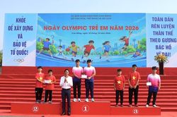 112 vận động viên, học sinh tham gia Ngày Olympic trẻ em