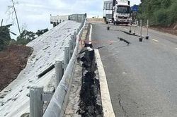 Quốc lộ 28B sụt lún: Đã khắc phục một vị trí, tiếp tục khảo sát toàn tuyến