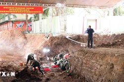 Lễ viếng, Lễ truy điệu và an táng hài cốt liệt sỹ quy tập tại công viên Lê Thị Riêng diễn ra ngày 14/10