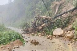 Nam Trà My: Xuất hiện 1 điểm sạt lở chia cắt đường vào khu dân cư
