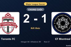 Thống kê trận đấu Toronto FC 2-1 CF Montreal: Toronto FC ngược dòng ngoạn mục