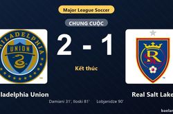 Thống kê trận đấu Philadelphia Union 2-1 Real Salt Lake: Milan Iloski tỏa sáng, Philadelphia Union giành trọn 3 điểm