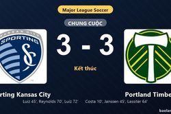 Thống kê trận đấu Sporting Kansas City 3-3 Portland Timbers: Màn rượt đuổi tỷ số mãn nhãn