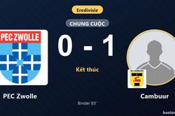 Hạ PEC Zwolle 1-0, Cambuur vượt lên đẩy chủ nhà lún sâu nhóm cuối bảng