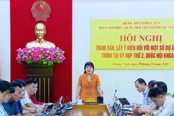 Đoàn ĐBQH thành phố Quảng Ninh tham vấn 4 dự án luật trình Kỳ họp thứ Hai