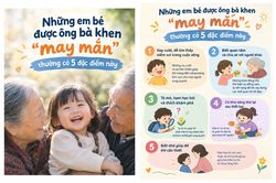 Những em bé được ông bà khen 'may mắn' thường có 5 đặc điểm này
