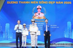Nữ cán bộ công an cơ sở Cà Mau nhận Giải thưởng 'Thanh niên sống đẹp' năm 2026