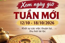 Xem ngày giờ tuần mới 12/10 - 18/10/2026 để thu hút tài lộc, làm việc may mắn