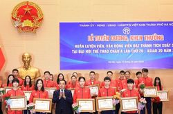 Hà Nội tặng Bằng khen 27 Huấn luyện viên, Vận động viên đạt thành tích xuất sắc tại ASIAD 20
