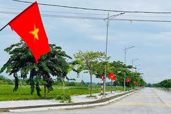 Ngắm 'Đường cờ Tổ quốc', điểm nhấn cho diện mạo nông thôn