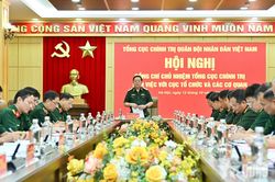 Đại tướng Nguyễn Trọng Nghĩa làm việc với Cục Tổ chức và các cơ quan