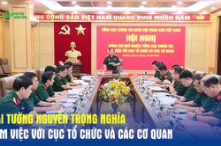 Đại tướng Nguyễn Trọng Nghĩa làm việc với Cục Tổ chức và các cơ quan