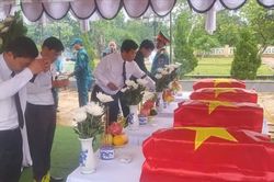 Đà Nẵng: Tổ chức lễ truy điệu, an táng hài cốt 5 liệt sĩ hy sinh tại núi Hòn Tàu