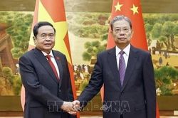 Chủ tịch Quốc hội Trần Thanh Mẫn hội đàm với Ủy viên trưởng Nhân đại Trung Quốc