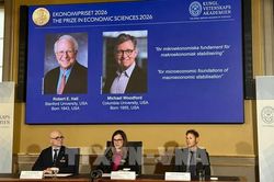 Hai nhà kinh tế học Mỹ đoạt Giải Nobel Kinh tế năm 2026