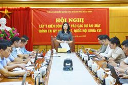 Đoàn đại biểu Quốc hội thành phố Bắc Ninh lấy ý kiến đóng góp vào một số dự án luật