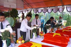 Xã Duy Xuyên truy điệu và an táng 5 hài cốt liệt sĩ