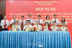 Sở Tài chính tổ chức ký cam kết thực hiện trách nhiệm đối với lãnh đạo cấp phòng