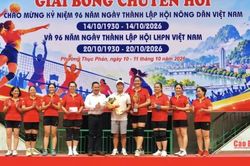 Giải bóng chuyền hơi nữ phường Thục Phán kỷ niệm Ngày thành lập Hội Nông dân và Hội Liên hiệp Phụ nữ