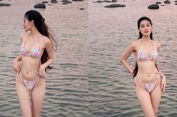 Mỹ nhân Quảng Trị khoe dáng nóng bỏng với bikini, sở hữu làn da trắng trứ danh cùng nụ cười xinh như hoa