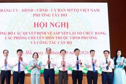 Phường Tây Hồ kiện toàn tổ chức bộ máy, nâng cao hiệu quả phục vụ nhân dân