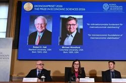 Hai nhà kinh tế Mỹ đoạt giải Nobel Kinh tế 2026