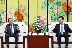 [Ảnh] Chủ tịch Quốc hội Trần Thanh Mẫn tiếp Bí thư Tỉnh ủy tỉnh Thiểm Tây