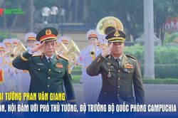 Đại tướng Phan Văn Giang đón, hội đàm với Phó thủ tướng, Bộ trưởng Bộ Quốc phòng Campuchia
