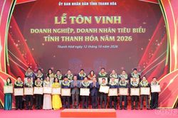 Thanh Hóa tôn vinh doanh nghiệp, doanh nhân tiêu biểu năm 2026