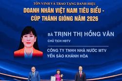 Bà Trịnh Thị Hồng Vân được vinh danh Doanh nhân Việt Nam tiêu biểu năm 2026