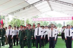 Trang nghiêm lễ truy điệu, an táng 14 hài cốt liệt sĩ tại Hội An