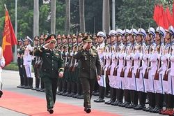 Đại tướng Phan Văn Giang chủ trì lễ đón Bộ trưởng Bộ Quốc phòng Campuchia
