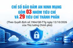 Chỉ số bảo đảm an ninh mạng gồm 3 nhóm tiêu chí và 29 tiêu chí thành phần