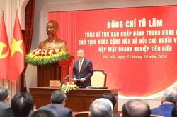 Tổng Bí thư, Chủ tịch nước Tô Lâm: Giải quyết đến cùng những vướng mắc, tạo môi trường thuận lợi cho doanh nghiệp phát triển